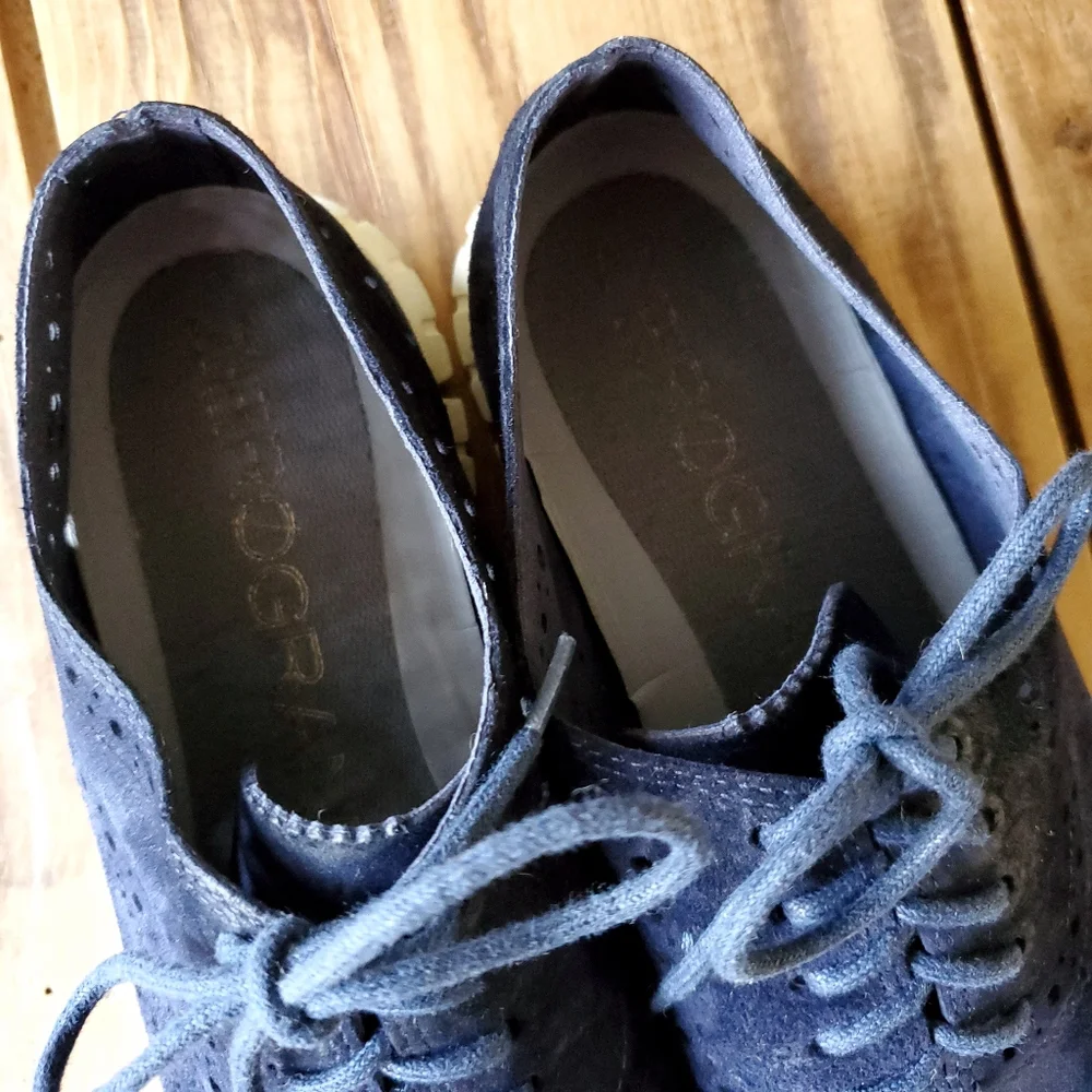 Cole Haan Zerogrand Women's Wingtip Oxford Blue Sneaker Size 6